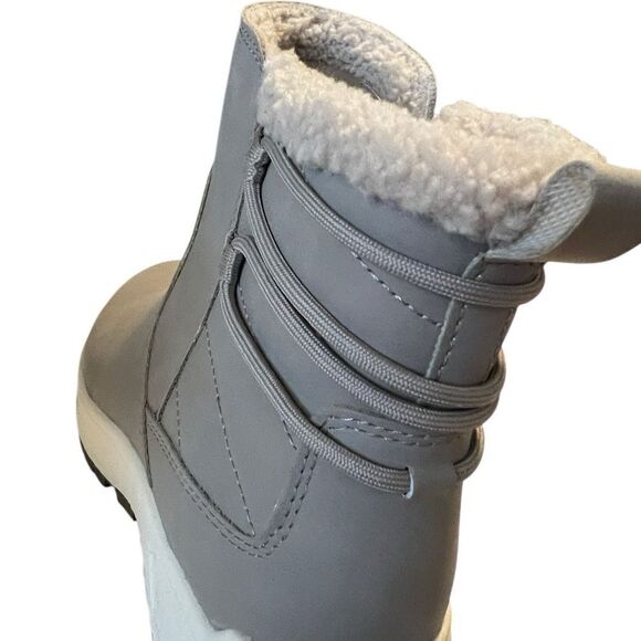 Khombu Sarah Taupe Fleece Lined SIde Zip Up Memory Foam Boots Size 8 NWOB - Picture 5 of 9